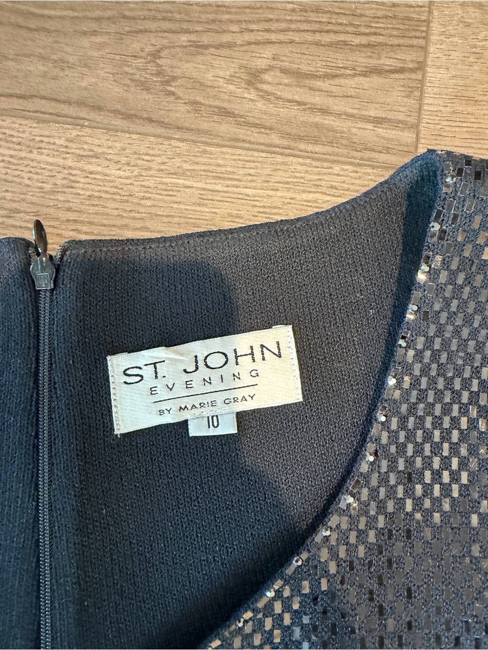 St. John Black Sequin Tank Top and Pencil Skirt Set - Picture 5 of 8